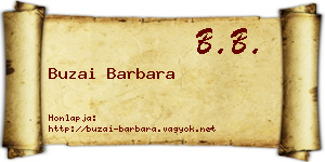 Buzai Barbara névjegykártya